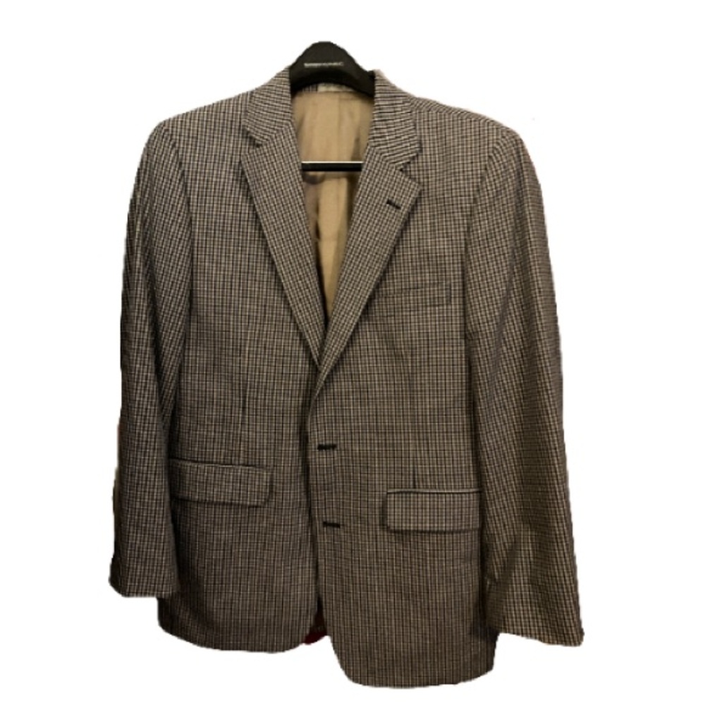 Orvis Gingham Check Plaid Blazer Jacket 40R Corpcore Grandpa